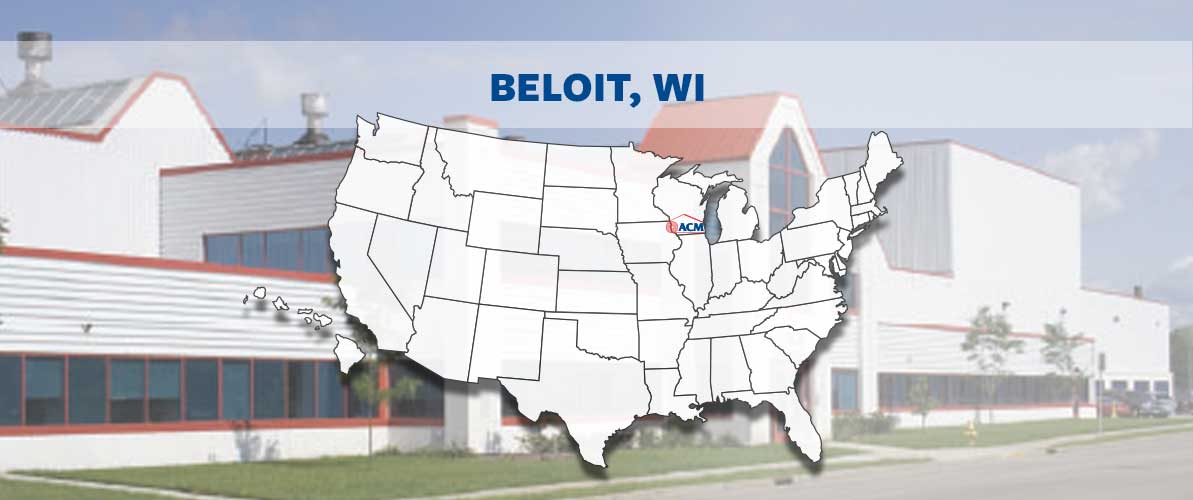 ACM Beloit, WI, territory map and building